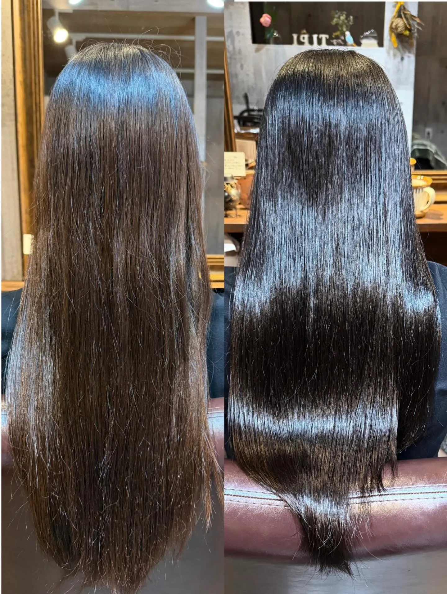 国際センターにある髪質改善専門店で「ノンダメージカラー」をご...